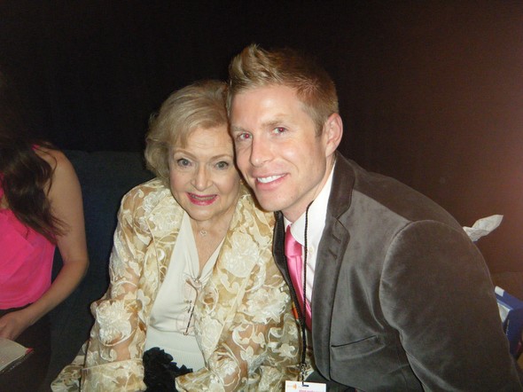 Betty White with Financial Guru David Rae at  GLAAD Media Awards